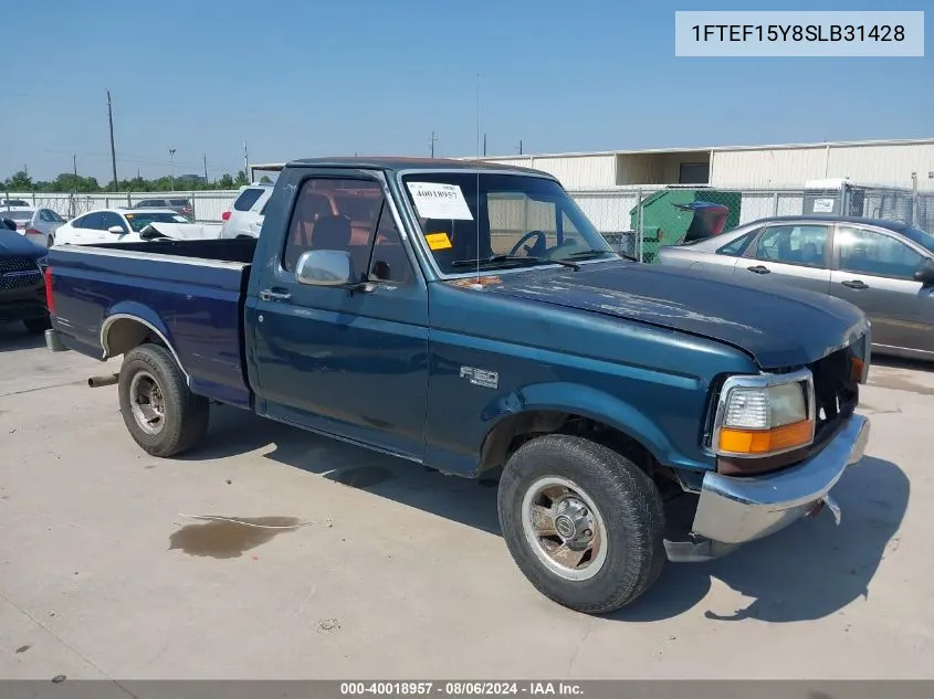 1995 Ford F150 VIN: 1FTEF15Y8SLB31428 Lot: 40018957