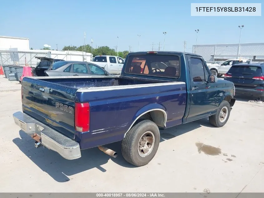 1995 Ford F150 VIN: 1FTEF15Y8SLB31428 Lot: 40018957