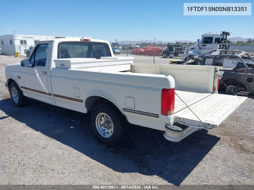 1995 Ford F150 VIN: 1FTDF15N0SNB13351 Lot: 40119921