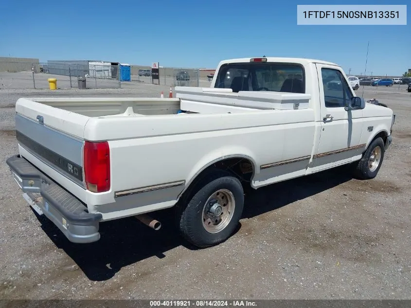 1995 Ford F150 VIN: 1FTDF15N0SNB13351 Lot: 40119921