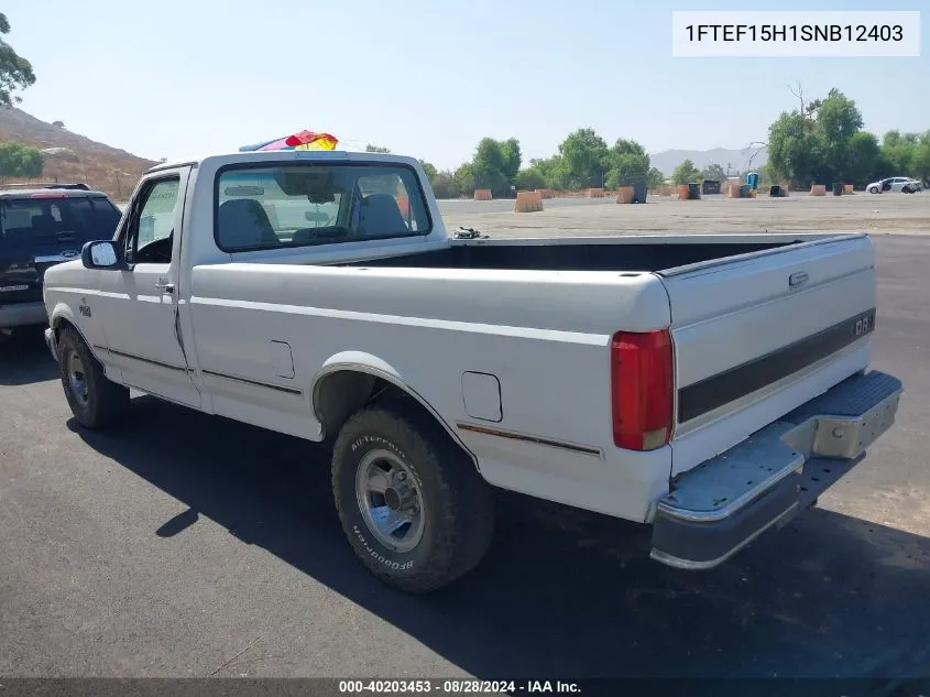 1995 Ford F150 VIN: 1FTEF15H1SNB12403 Lot: 40203453