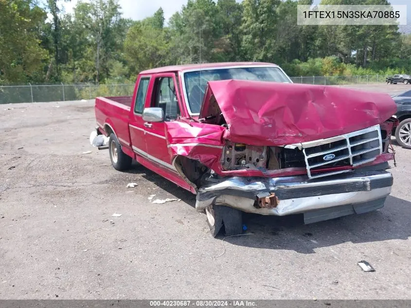 1995 Ford F150 VIN: 1FTEX15N3SKA70885 Lot: 40230687