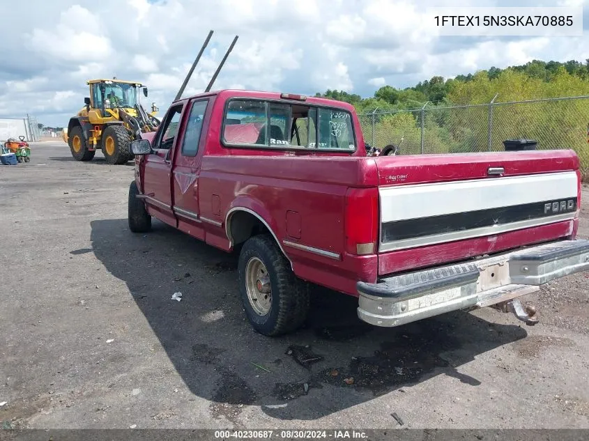 1995 Ford F150 VIN: 1FTEX15N3SKA70885 Lot: 40230687