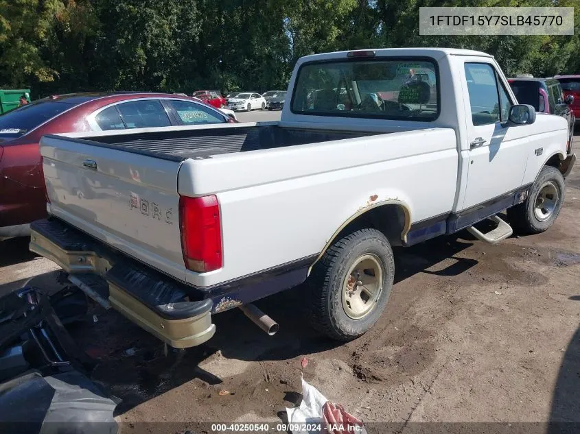 1995 Ford F150 VIN: 1FTDF15Y7SLB45770 Lot: 40250540