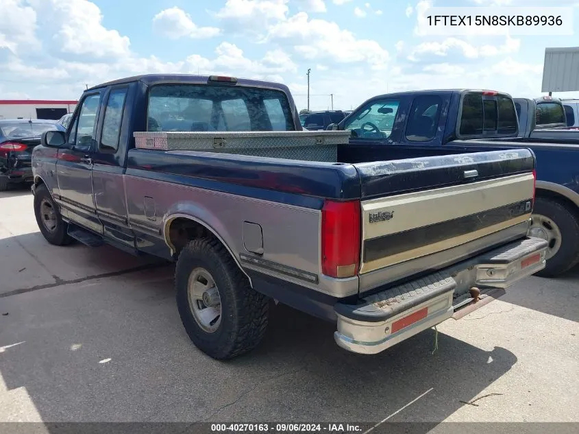 1995 Ford F150 VIN: 1FTEX15N8SKB89936 Lot: 40270163