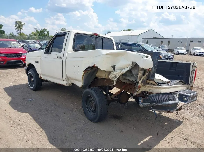 1995 Ford F150 VIN: 1FTDF15Y8SLA87281 Lot: 40289350