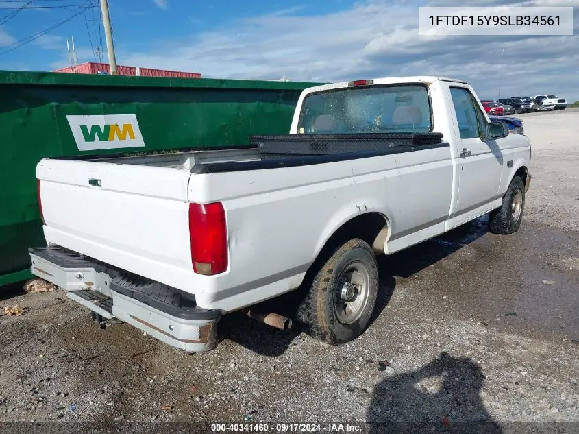 1995 Ford F150 VIN: 1FTDF15Y9SLB34561 Lot: 40341460