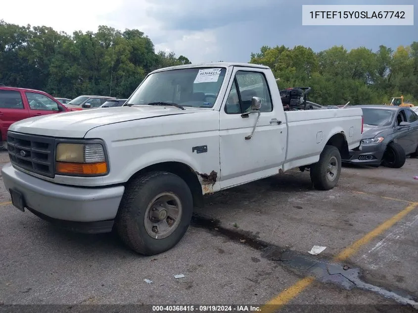 1995 Ford F150 VIN: 1FTEF15Y0SLA67742 Lot: 40368415