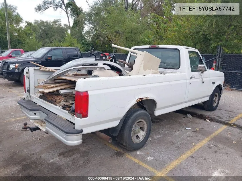 1995 Ford F150 VIN: 1FTEF15Y0SLA67742 Lot: 40368415