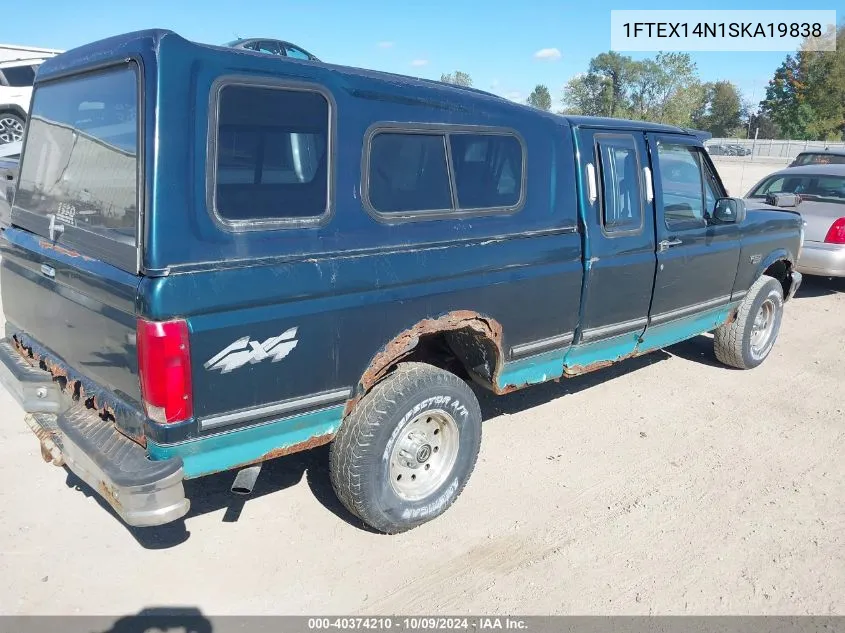 1995 Ford F150 VIN: 1FTEX14N1SKA19838 Lot: 40374210