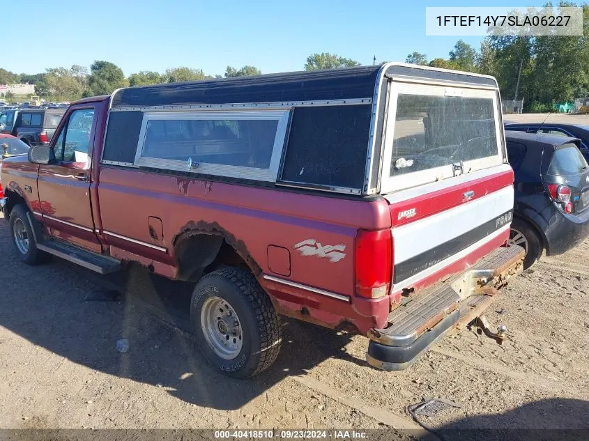 1995 Ford F150 VIN: 1FTEF14Y7SLA06227 Lot: 40418510