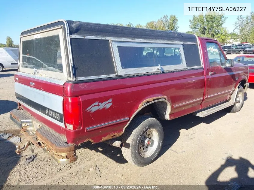 1995 Ford F150 VIN: 1FTEF14Y7SLA06227 Lot: 40418510