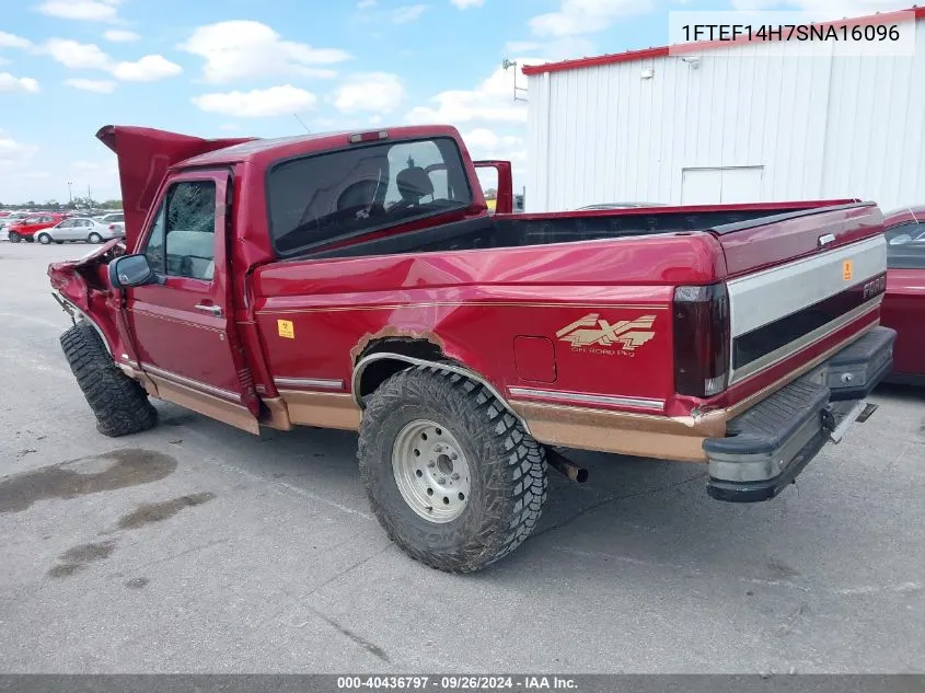 1995 Ford F150 VIN: 1FTEF14H7SNA16096 Lot: 40436797