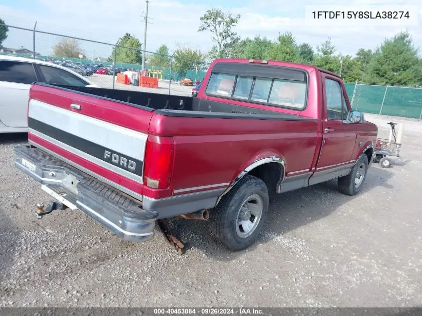 1995 Ford F150 VIN: 1FTDF15Y8SLA38274 Lot: 40453084