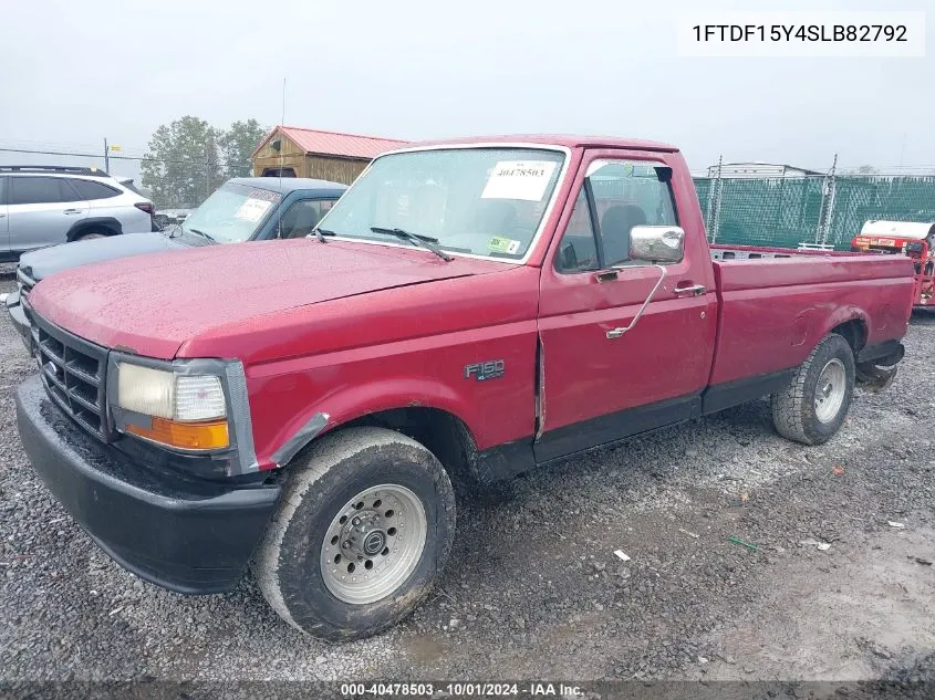 1995 Ford F150 VIN: 1FTDF15Y4SLB82792 Lot: 40478503