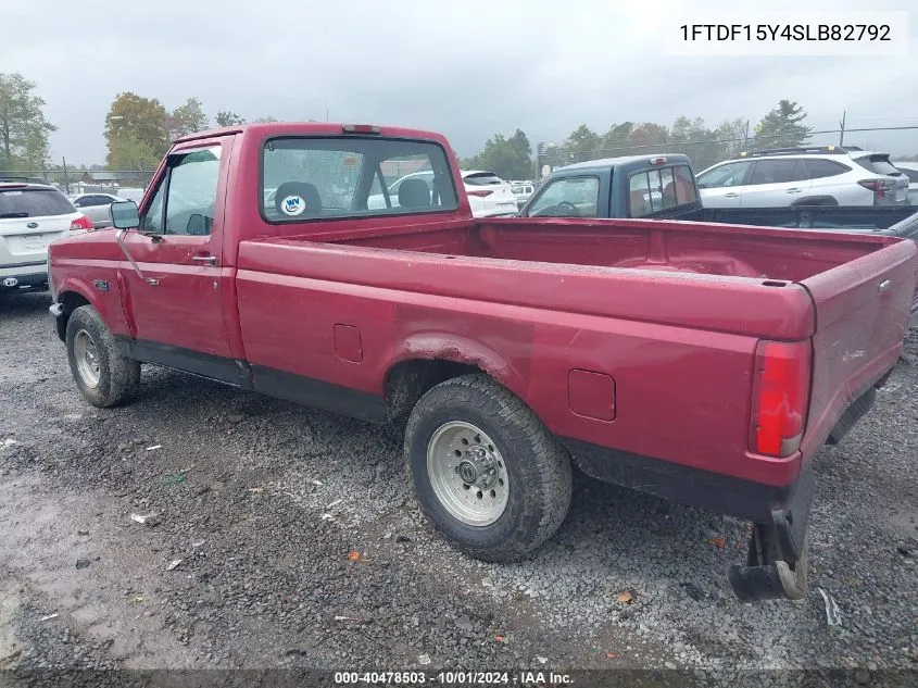 1995 Ford F150 VIN: 1FTDF15Y4SLB82792 Lot: 40478503