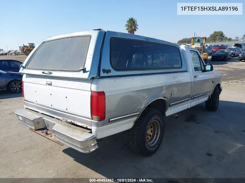 1995 Ford F150 VIN: 1FTEF15HXSLA89196 Lot: 40492482