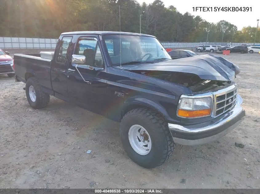 1995 Ford F150 VIN: 1FTEX15Y4SKB04391 Lot: 40498538