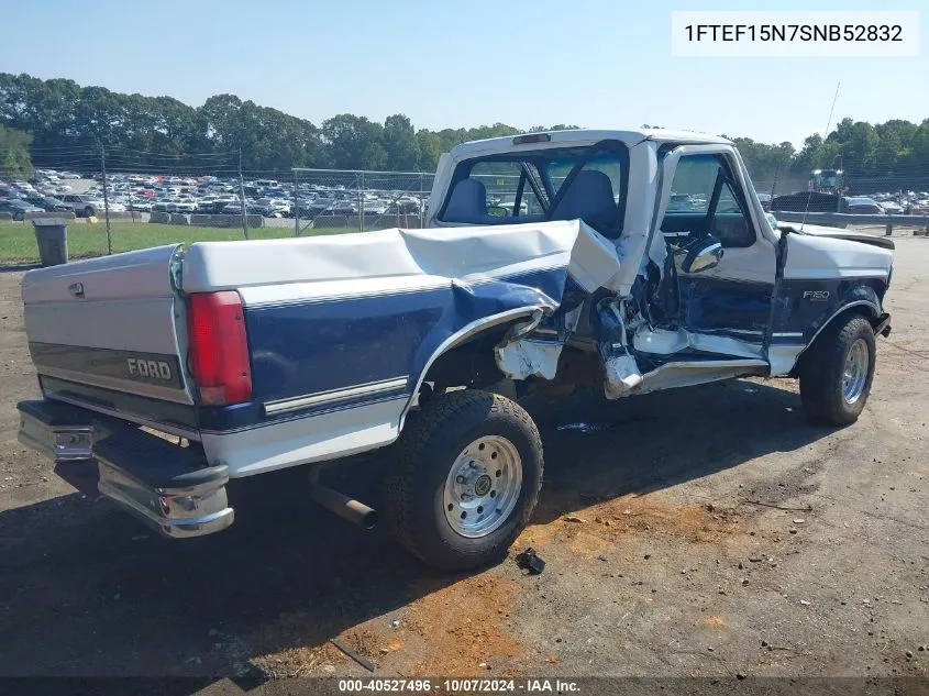 1995 Ford F150 VIN: 1FTEF15N7SNB52832 Lot: 40527496