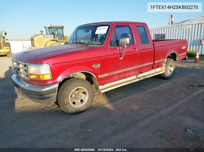 1995 Ford F150 VIN: 1FTEX14H2SKB02270 Lot: 40542594