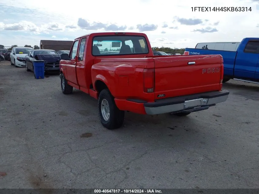 1995 Ford F150 VIN: 1FTEX14H4SKB63314 Lot: 40547817