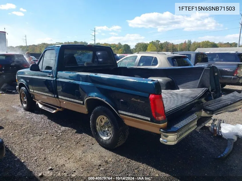 1995 Ford F150 VIN: 1FTEF15N6SNB71503 Lot: 40579764