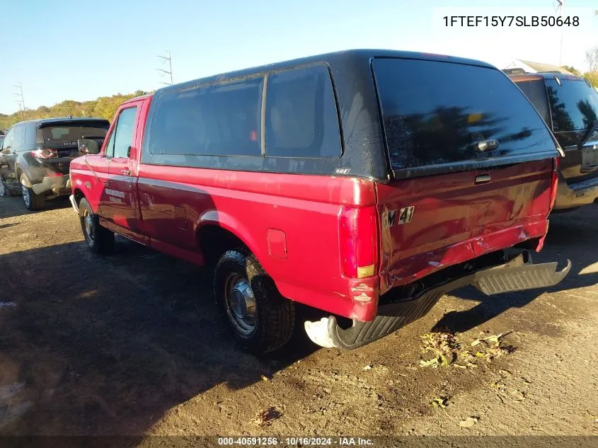 1995 Ford F150 VIN: 1FTEF15Y7SLB50648 Lot: 40591256