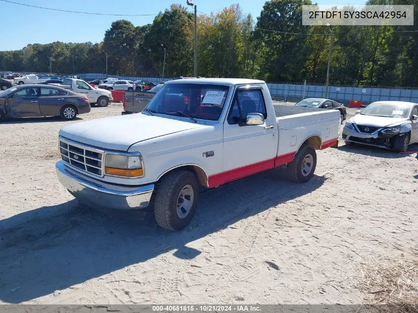 1995 Ford F150 VIN: 2FTDF15Y3SCA42954 Lot: 40651815