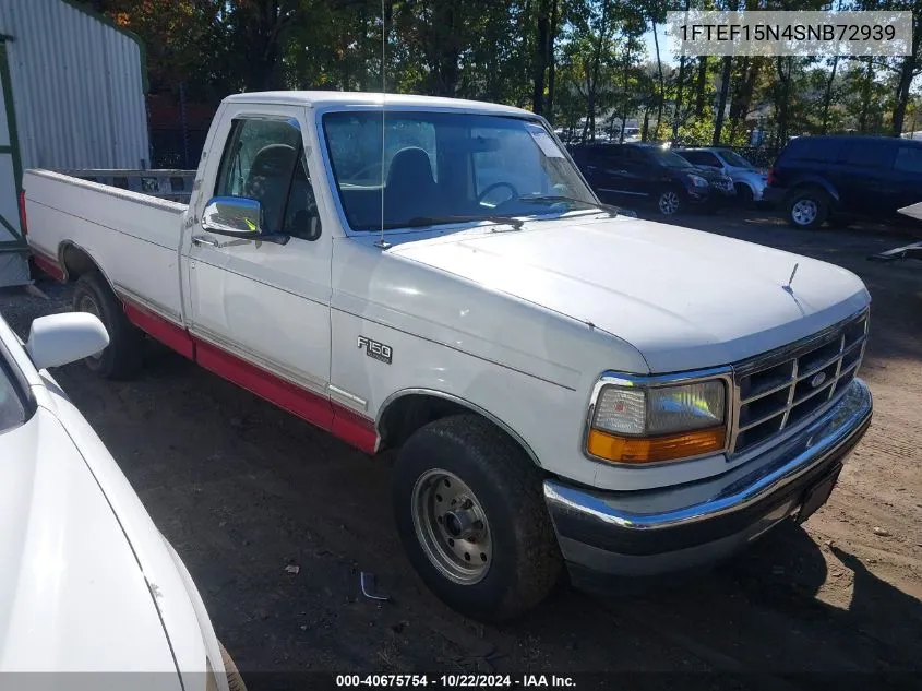 1995 Ford F150 VIN: 1FTEF15N4SNB72939 Lot: 40675754