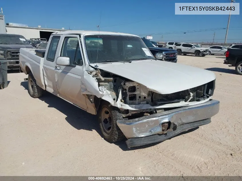 1995 Ford F150 VIN: 1FTEX15Y0SKB42443 Lot: 40692463