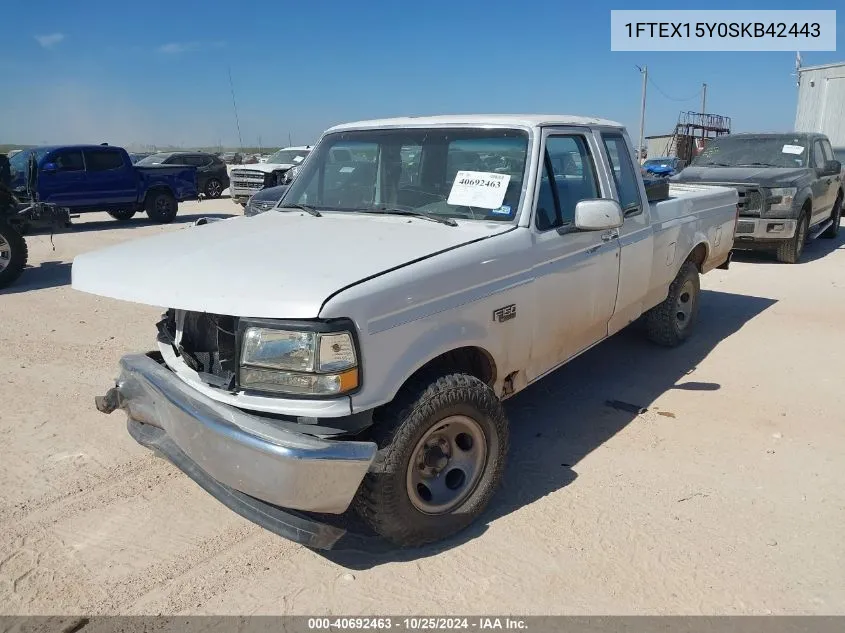 1995 Ford F150 VIN: 1FTEX15Y0SKB42443 Lot: 40692463