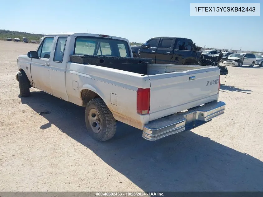 1995 Ford F150 VIN: 1FTEX15Y0SKB42443 Lot: 40692463