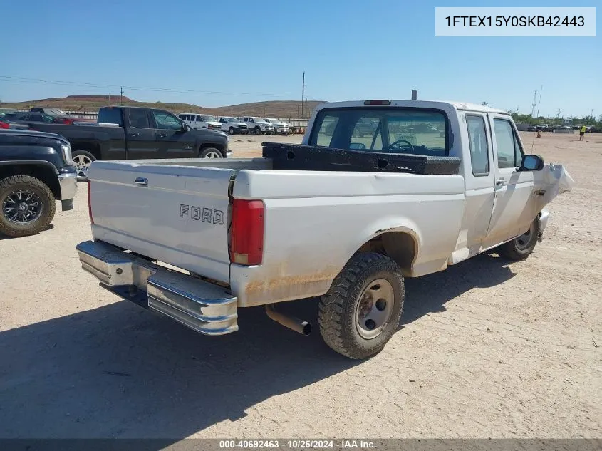 1995 Ford F150 VIN: 1FTEX15Y0SKB42443 Lot: 40692463