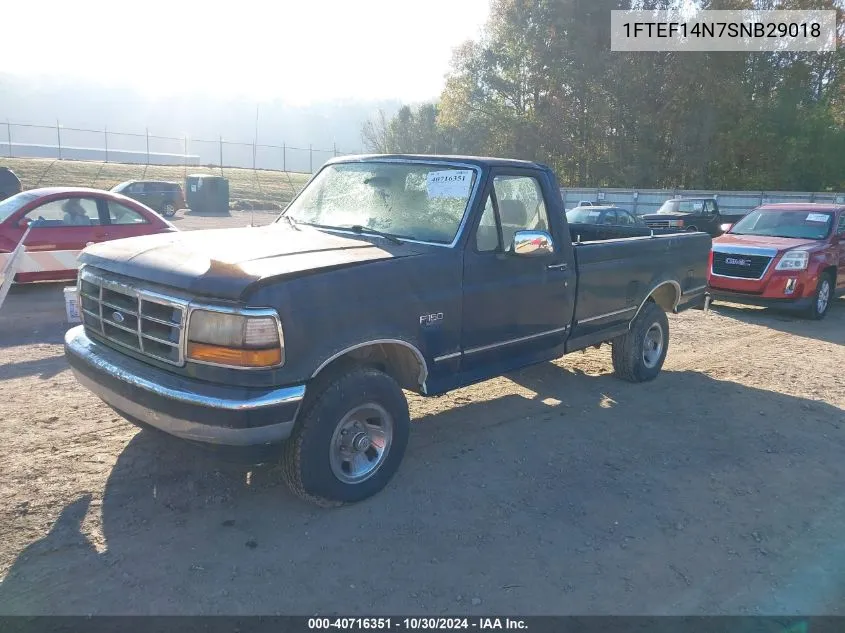 1995 Ford F150 VIN: 1FTEF14N7SNB29018 Lot: 40716351