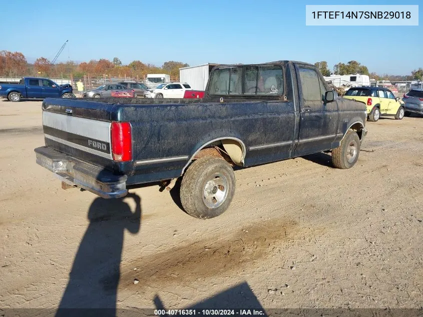 1995 Ford F150 VIN: 1FTEF14N7SNB29018 Lot: 40716351