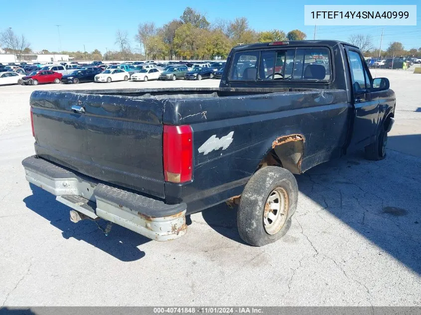 1995 Ford F150 VIN: 1FTEF14Y4SNA40999 Lot: 40741848