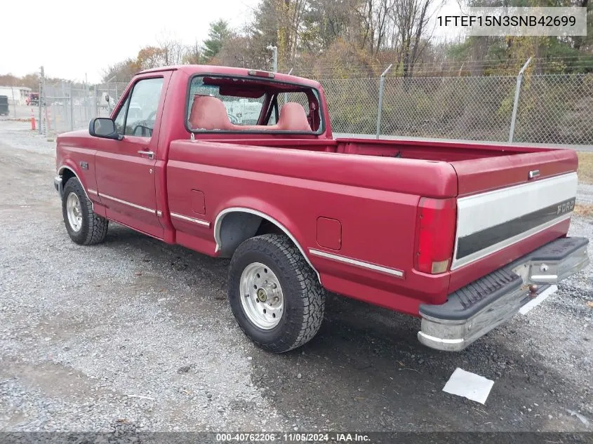 1995 Ford F150 VIN: 1FTEF15N3SNB42699 Lot: 40762206