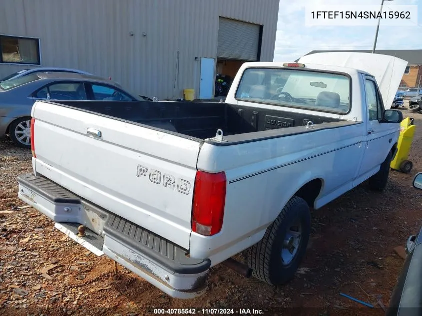 1995 Ford F150 VIN: 1FTEF15N4SNA15962 Lot: 40785542