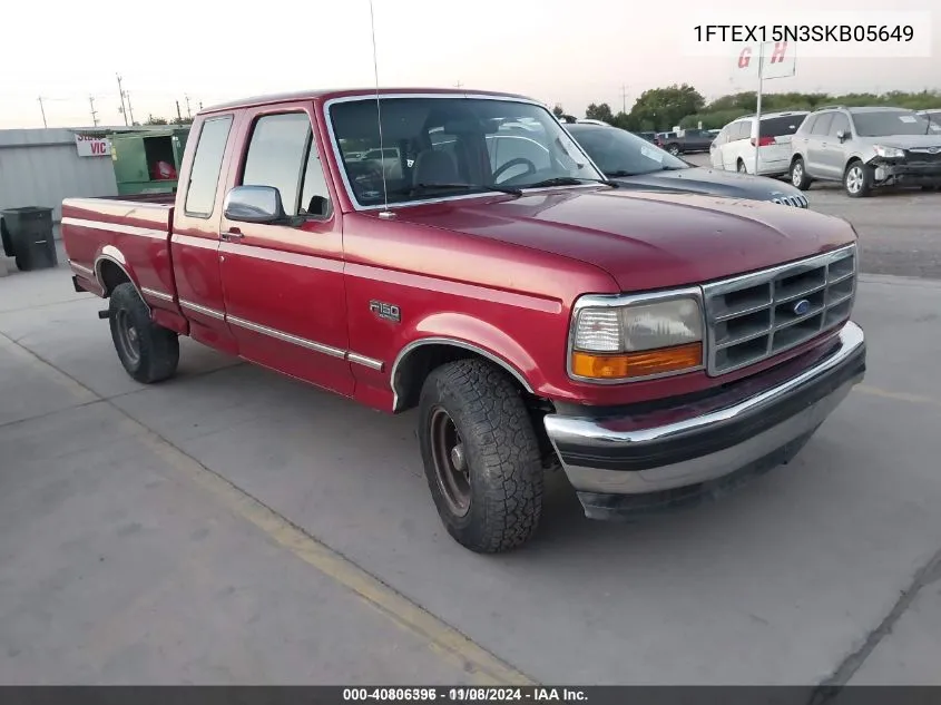 1995 Ford F150 VIN: 1FTEX15N3SKB05649 Lot: 40806396