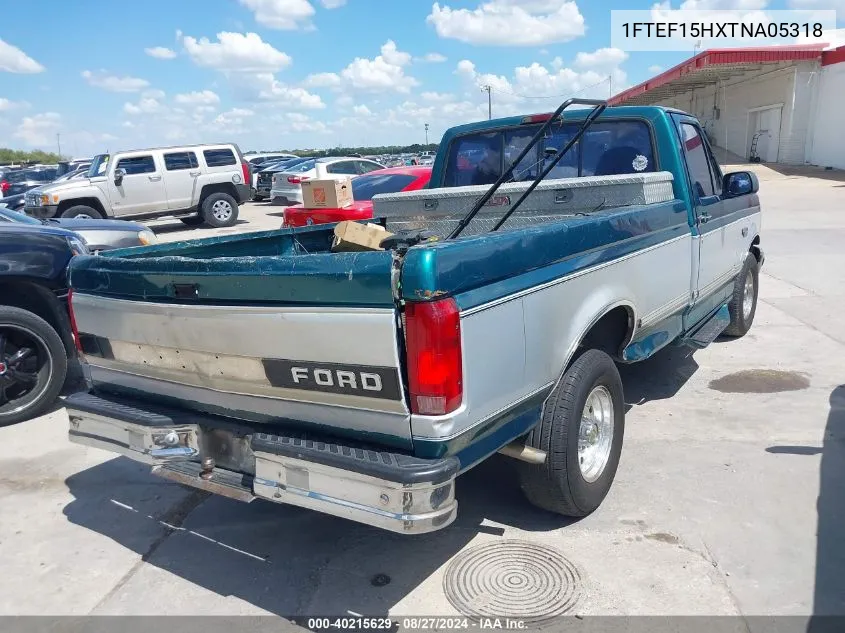 1996 Ford F150 VIN: 1FTEF15HXTNA05318 Lot: 40215629