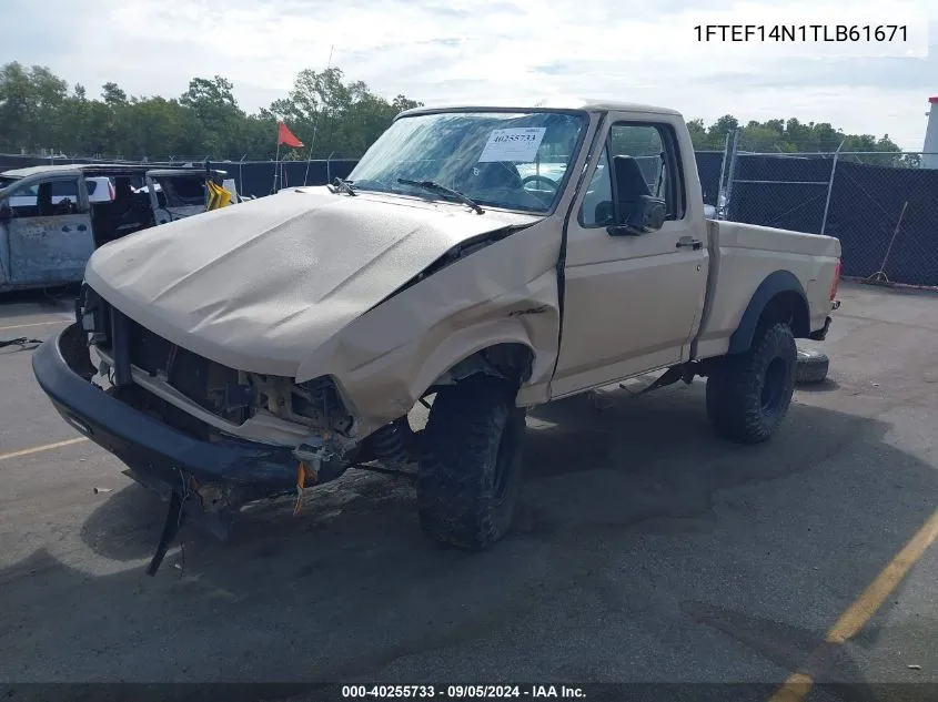 1996 Ford F150 VIN: 1FTEF14N1TLB61671 Lot: 40255733