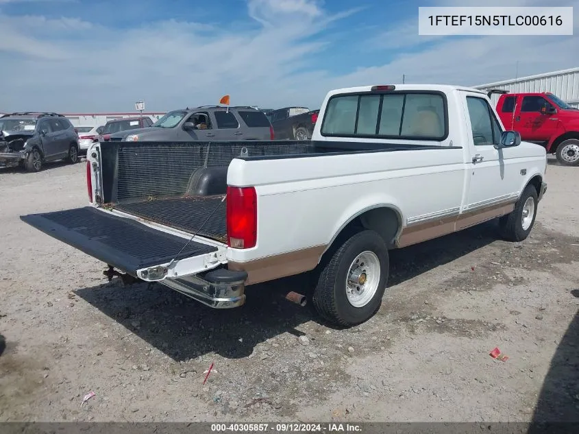 1996 Ford F150 VIN: 1FTEF15N5TLC00616 Lot: 40305857