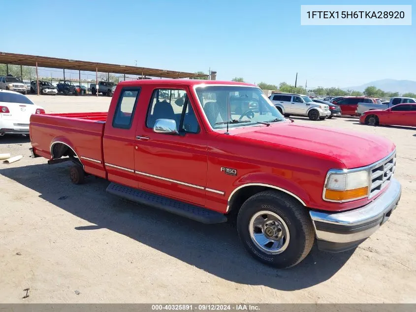 1996 Ford F150 VIN: 1FTEX15H6TKA28920 Lot: 40325891