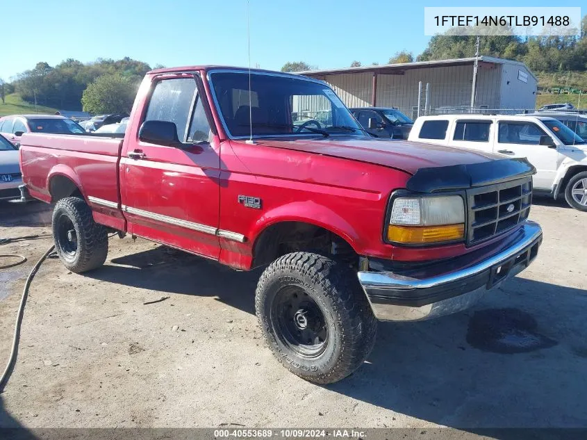 1996 Ford F150 VIN: 1FTEF14N6TLB91488 Lot: 40553689