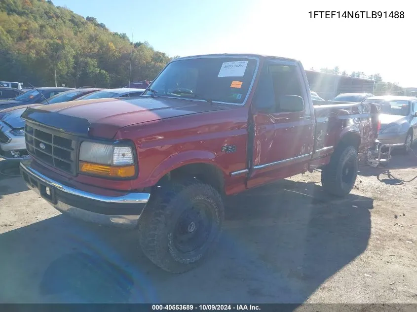 1996 Ford F150 VIN: 1FTEF14N6TLB91488 Lot: 40553689