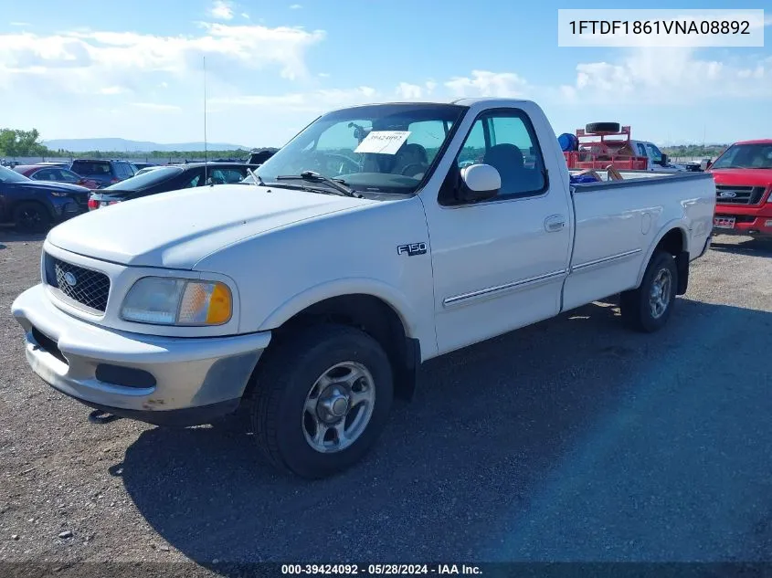 1997 Ford F-150 Lariat/Standard/Xl/Xlt VIN: 1FTDF1861VNA08892 Lot: 39424092