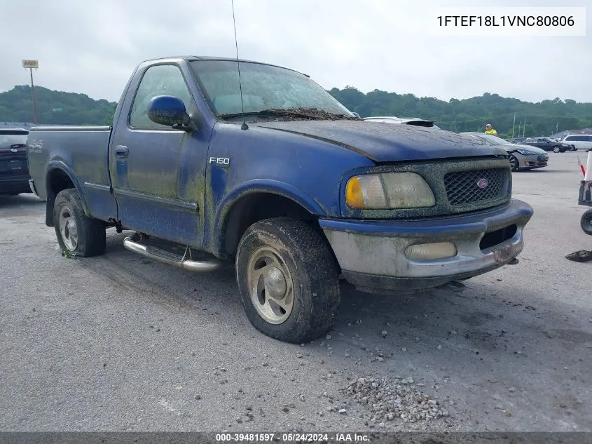 1997 Ford F-150 Lariat/Standard/Xl/Xlt VIN: 1FTEF18L1VNC80806 Lot: 39481597