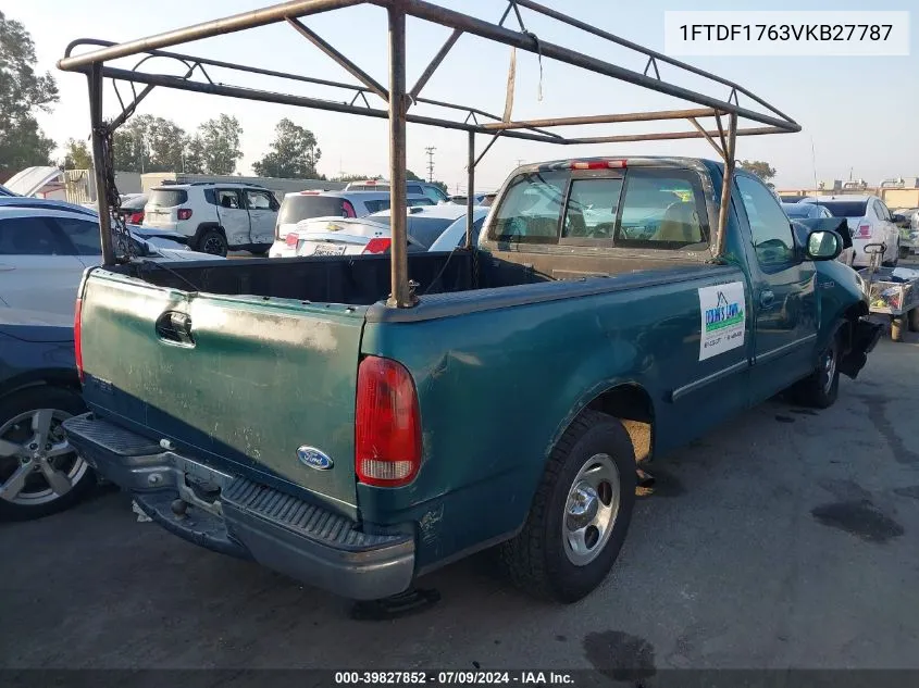 1997 Ford F-150 Lariat/Standard/Xl/Xlt VIN: 1FTDF1763VKB27787 Lot: 39827852