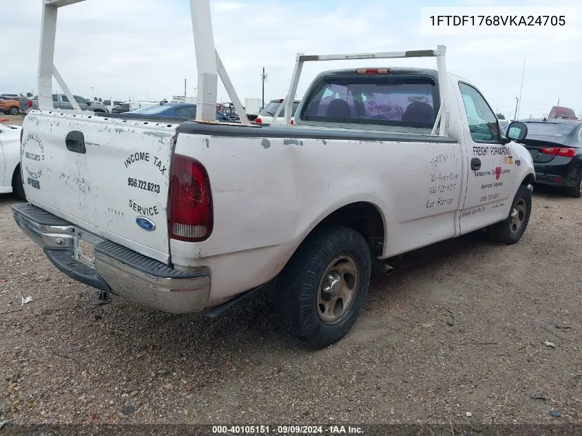 1997 Ford F-150 Lariat/Standard/Xl/Xlt VIN: 1FTDF1768VKA24705 Lot: 40105151