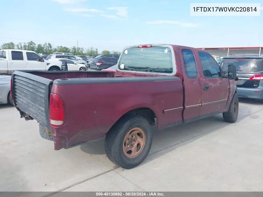 1997 Ford F-150 VIN: 1FTDX17W0VKC20814 Lot: 40130692